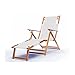 Frankford Umbrellas Heavy Duty Commercial Grade Oak Wood Beach Chair/Chaise Lounger