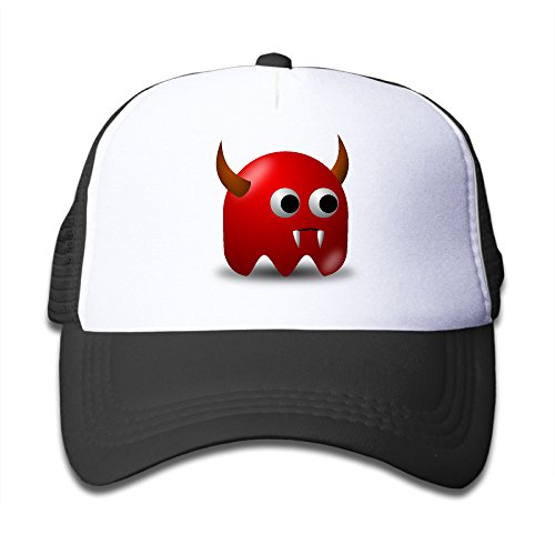 Babys Devil With Horns Clipart Adjustable Snapback Mesh Caps Black One Size