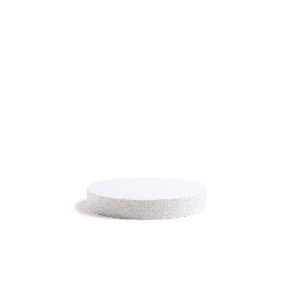 Decora 0173922 POLYSTYRENE Disk Ø 15X5H cm, Polistirolo, Off- White