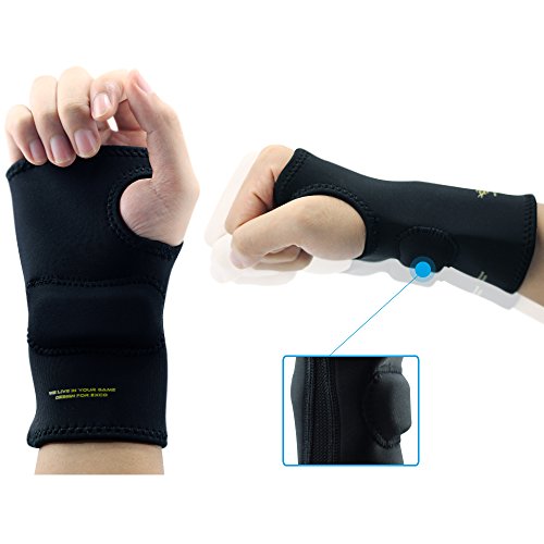 EXCO Wrist Support Gaming Gloves Breathable Neoprene Thumb Loop Relieve