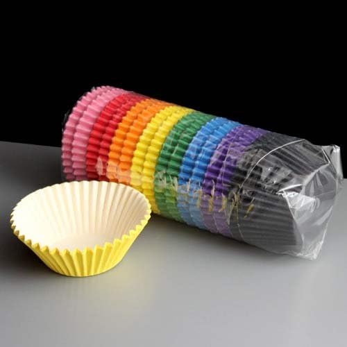 Mixed Colour Muffin Cupcake Cases (Pack of 192)