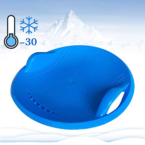 HLovebuy Sleigh Snow Sled, Children's Snow Saucer Sleds Tube Skiing Tools, Plastic Toboggan Snow Sled with Pull Rope for Kids Adult Grass Skiing/Sand Boarding/Skiing