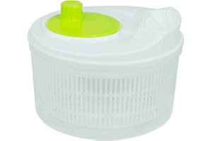 Home Basics Plastic, White Salad Spinner, One Size