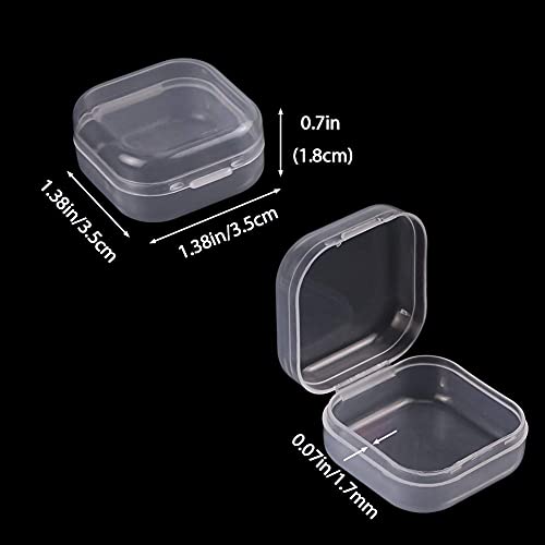 DUOFIRE Small Containers with Lids 24 Packs Plastic Box Clear Small Storage Containers Bead