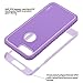 ULAK Compatible with iPhone 8 Plus Case, Heavy Duty Shockproof Flexible TPU Bumper Case Front and Back Hard Protective Cover for iPhone 8 Plus 5.5 inch Larger Screen Size, Purple