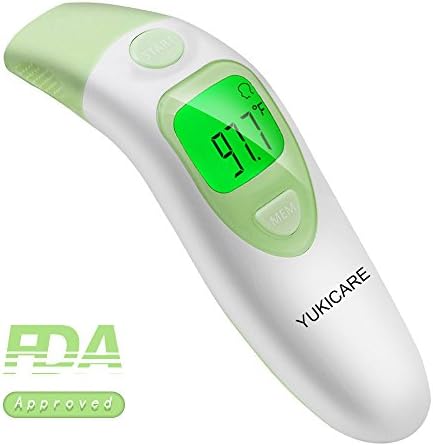 Infrared Digital Ear Forehead Thermometer Medical Clinical Instant Read Fever Body Basal, Professional for Baby Kid Adult - Authentic CE and FDA Approved(Batteries Included)