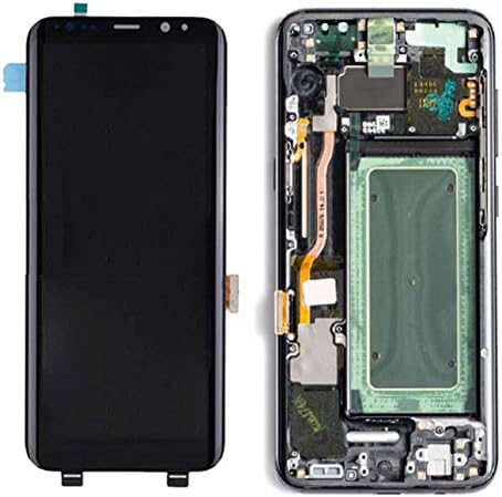 wealorwoe Original Replacement Part LCD Touch Screen Digitizer for Samsung Galaxy S8-G950 Golden with Frame