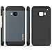 HTC One M9 Case, Vena [vFit] Metal Brushed Aluminum Durable Slim Fit Case Hard Cover for HTC One M9 (2015) - Space Gray & Black