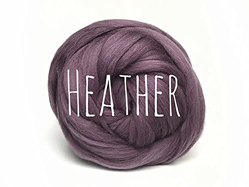 Chunky Wool - Heather - for arm Knitting Chunky Blanket Weaving Felting Jumbo Yarn Giant Wool Soft 50g (0.11lb) — image 1
