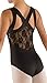 Children's Tank Leotard with Lace back Black (12-14 Child)