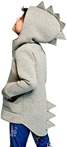 Kids Baby Jacket Dinosaur Hooded Coat Boys Girls Hoodie Outfits Pajamas Clothes LuckUK