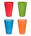 Silicone Pint Glasses, Patented Unbreakable Pint Glass from Silipint, Set of 4, Variety of Colors, 16oz each