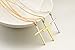Gift for Girls Simple Smooth Cross Pendant Necklace Fashion Jewelry 18