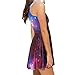 Froomer Women Galaxy Dress Adventure Time Sleeveless Dress Skater Clubwear Medium