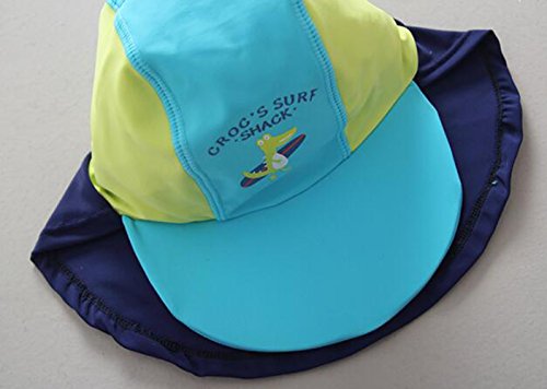 BANGELY Baby Boy Summer Long Sleeve One Piece Rashguard Swimsuit Sun Protection Swimwear Size 12-18M (Blue) - Thumbnail 3