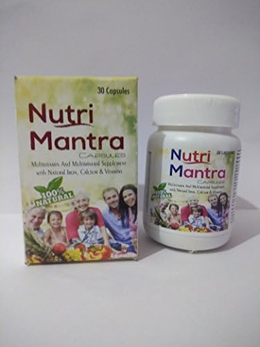 Kama Pharmaceuticals Nutri-Mantra 30 Capsule (Multi-vitamin and Multi-mineral Supplement with Natural Iron, Calcium and Vitamin)