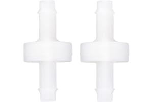 BBTUS 1/4" 6mm PVDF Ozonator One-way Check Valve for Hot Tub, Oxygen Barb Plastic Micro Diaphragm Water Stop Spa Ozone Generator Check Valve