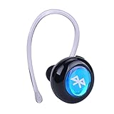 Shendong Mini Bluetooth Earphone with Built-in Mic, Volume Control for Android IOS Windows Smart Phone Laptop Computer and Bluetooth Device (Black)