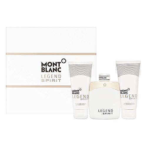 MôntBlânc Legėnd Spírit for Men Gift Set 3.3 oz Eau De Toilette Spray + 3.3 oz After Shave Balm + 3.3 oz Shower Gel