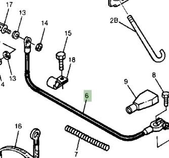 John Deere Original Equipment Cable #AM115500