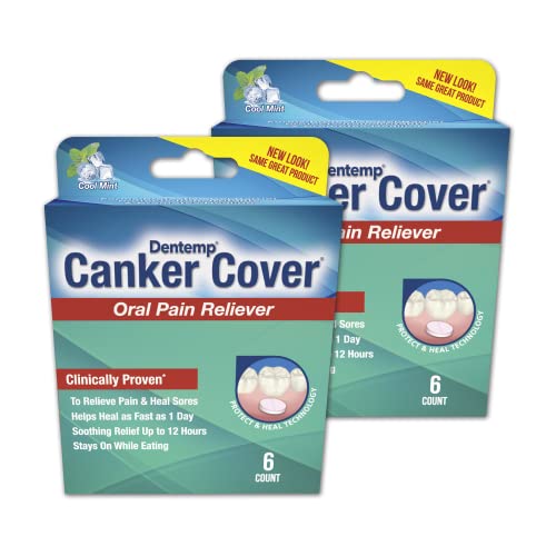 Dentemp Canker Sore Medicine 2pk Canker Cover Oral Pain Reliever (12
