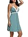 Hotouch Women Chemise Nightwear V-Neck Lingerie Lace Babydoll Sleepwear Light Green M