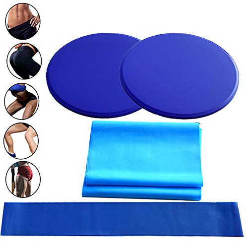 1-Set-Resistance-Bands-Tension-Band-and-Core-Sliders-Fitness-Kit-for-Smooth-Sliding-on-Carpet-and-Hardwood-Exercise-Equipment-Workout-Legs-Home-Fitness-Equipment-Black