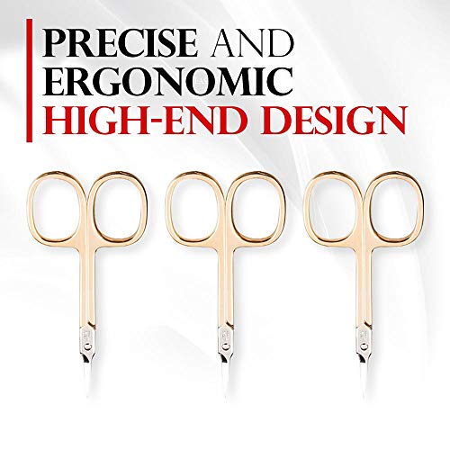 Titania Germany Solingen Tower Point Cuticle Scissors - Professional Grade Gold Plated Curved Manicure & Pedicure Trimmer - For Fingernails, Toenails, Dry Skin & Callus Cutting - Thumbnail 3