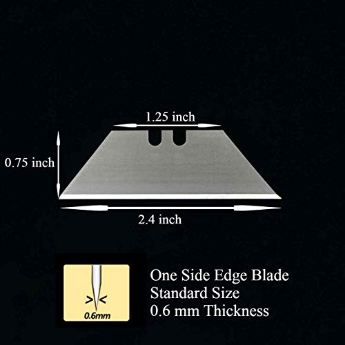 ZUZUAN Utility Knife Blades SK5 Steel 200-pack with Easy-operate Container, Durable Single Edge Box Cutter Blades, Standard Size Knife Blades for Most Standard Utility Knives, Silver