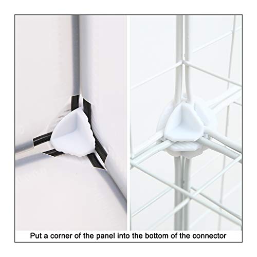 C&AHOME 24pcs Wire Cube Plastic Connectors for Cube Storage Modular