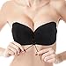 MEINAIER Women's Self Adhesive Bra For Backless Dress,Reusable Silicone Push Up Invisible Strapless Bras With Drawstring
