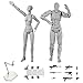 Action Figure Model,Tulas Human Mannequin male/female Set with Model Gun and Sword, Different Gestures,Special Display Base, Suitable for Sketching, Painting, Drawing, Artist, Cartoon Figures Action.