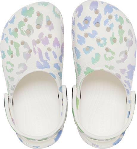 pastel leopard print crocs