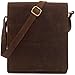 LEABAGS London Leather Shoulder Bag I Laptop bag up to 13 inches I Messenger Bag in genuine buffalo leather with vintage look I Shoulder bag I Work bag I 10x3x12inches