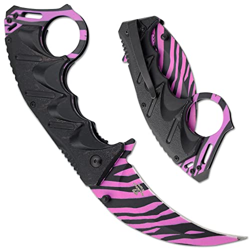 Snake Eye Tactical Everyday Carry Karambit Style Folding Pocket Knife