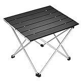 Portable Camping Table,Aluminum Folding Table Ultralight Camp Table with Carry Bag Collapsible Table Top for Picnic,Cooking,Camping,Beach,Festival