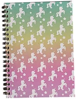 Small Spiral Bound Hardback Notebook, 5 X 7, 80 sheets/ 160 Pages, Wide Ruled, Use as a Diary, Journal, for Ideas (Unicorn) Office Product