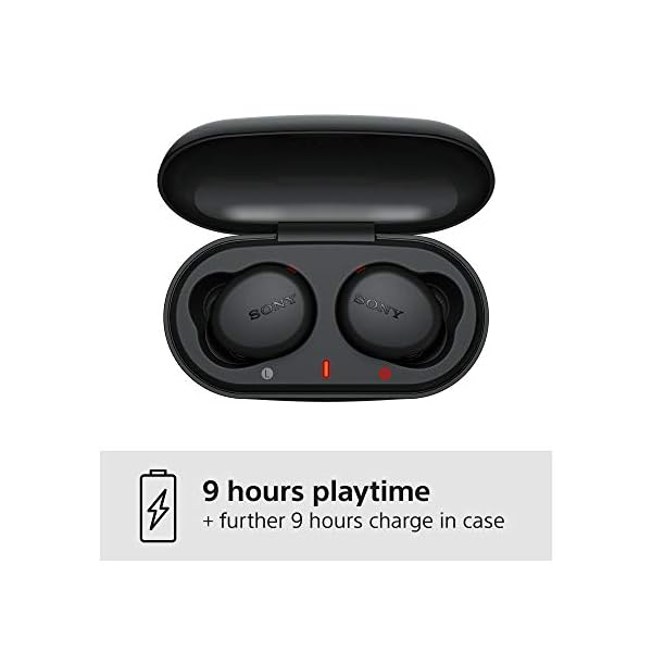 Sony-WF-XB700-Truly-Wireless-Bluetooth-Headphones-with-Extra-Bass-up-to-18h-battery-life-splash-and-sweat-resistance-Built-in-Mic-and-Voice-Assistant-Black Sony WF-XB700 Wireless Bluetooth Headphones, 18 Hours Battery Life and Quick Charge and Voice Assistant Compatible…