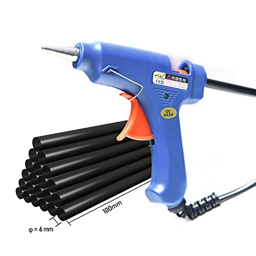 Neitsi Mini Hot Melt Glue Gun High Temperature Melting Glue Gun Kit with 12pcs Glue Sticks (Black)