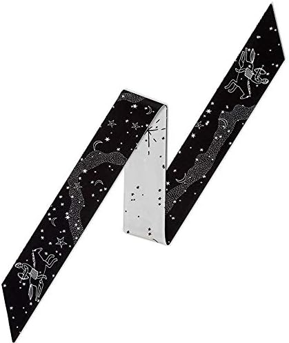 Jiusike Ladies Bag Headband Tied Ribbon Handle Small Ribbon Constellation Scarf