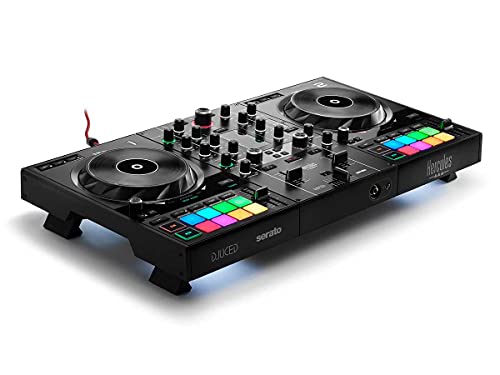 Hercules DJControl Inpulse 500: controlador de DJ USB de 2 decks para Serato DJ y DJUCED (incluido)
