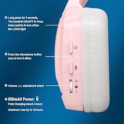 Bocodow Pink Gaming Headphones with Mic, Newest
