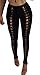 Lovaru Women's Fashion Lace Up Cross Drawstring Tight Pencil Leggings (Medium, Black 1)