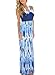 Chase Secret Womens Sleeveless Empire Floral Print Party Maxi Long Dress Small Blue