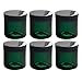 4 oz Green Plastic Jar with Black Foam Lined Air Tight Lid (6 Pack)