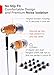 Symphonized NRG X Premium Genuine Maple Wood Earbuds, in-Ear Noise-Isolating Headphones, Earphones with Angle-Fit Ear Tips, in-line Microphone and Volume Control, Stereo Earphones (Blue & White)thumb 1