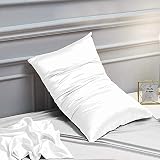 NTBAY Satin Standard Pillowcases 2 Pack 20x26 White Envelope Closure view 5