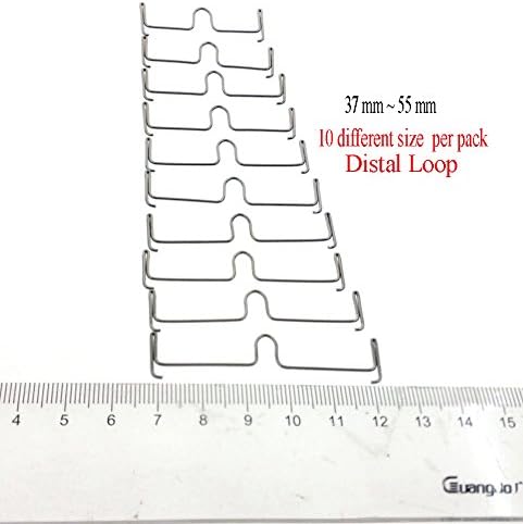 10 Pcs Palatal Arch Bar Distal Loop different Size Mix Headgear Orthodontic Dental Band