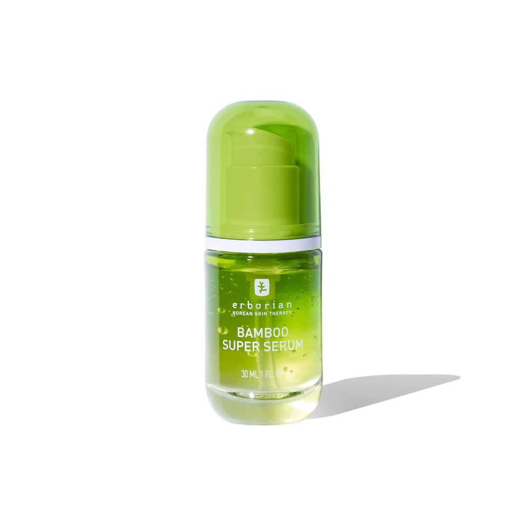 Erborian - Bamboo Super Serum - Facial care with bamboo extract and Hyaluronic acid - Long-lasting intense hydration - 30 ml, Green
