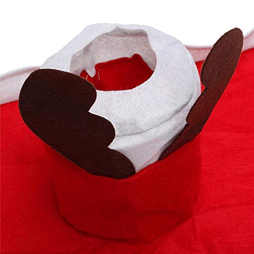 SENREAL Christmas Reindeer Toilet Cover Set with Seat Cover, Tank Cover, Toilet Paper Box Cover and Rug, Christmas Decoration Bathroom Decor Set - Thumbnail 7